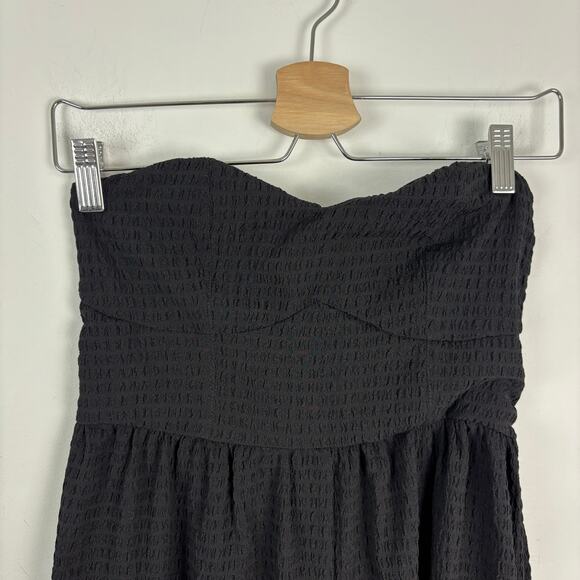 ASOS Textured Bandeau Jumpsuit - Black Crop Leg- Size 4 - NWOT - Picture 5 of 6
